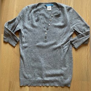 White + Warren cashmere gray sweater size M